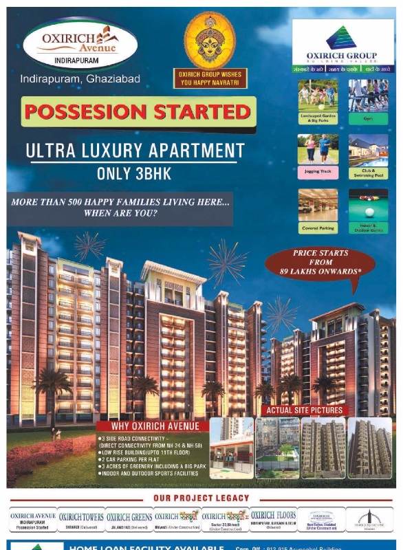 Possession started at Oxirich Avenue Ghaziabad Update